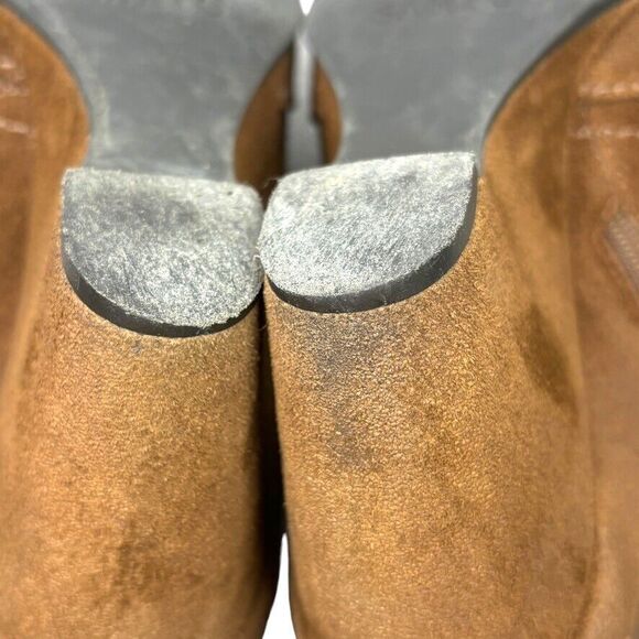Franco Sarto Brown Suede Zip Wedge‎ Ankle Bootie Womens Size 6.5 M - Picture 8 of 10